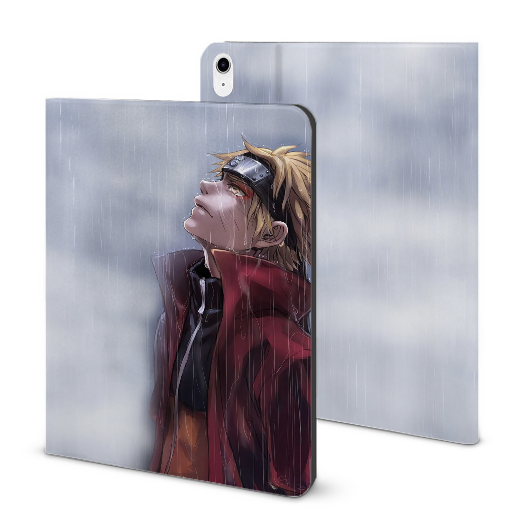 （画像用） NARUTO -ナルト- NARUTO -ナルト- 疾風伝 IPad ケース ブック型 PUレザー TPU 耐衝撃 軽量 薄型 ペン収納なし 全面保護 IPad 各モデル対応